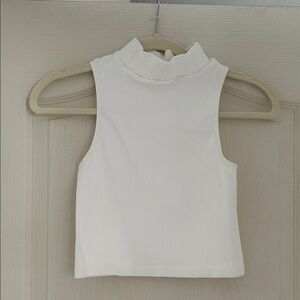 Together White Ribbed Crop Top